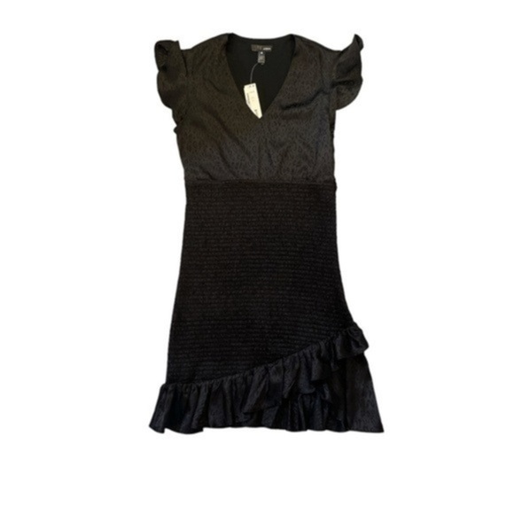 Aqua Dresses & Skirts - AQUA NWT Black Smocked Ruffle Dress